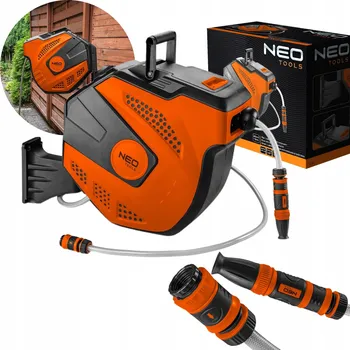 Zavlažování Zahradní hadice s navijákem NEO TOOLS 22 m 13 mm PVC
