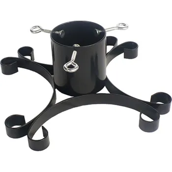 Stojánek na vánoční stromek INKA INTERIER KAREŠ Stojan na stromek kovový 33x33x12 cm Černý