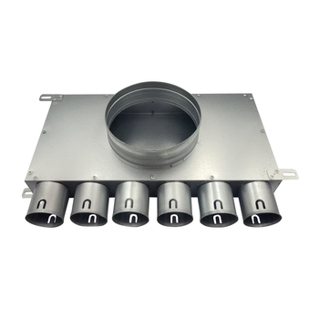 Vzduchotechnické potrubí Rozdělovač jednostranný jednřadý 6x50/160 (6+0+0+0).