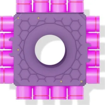 Příslušenství pro vzduchotechniku Rozdělovač čtyřstranný jednokanálový 16x75/160-160, MAX-VENT