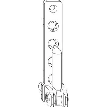 Okenní klika MACO spodní ložisko PVC, s 7 mm nosnými čepy D=23 mm, 120 kg, titan (225357)