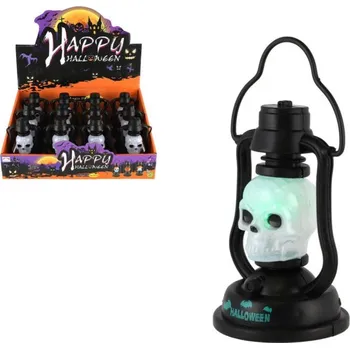 Lampička Mini lampička/svítilna strašidelná Halloween plast 7x12cm na baterie se světle, zvukem