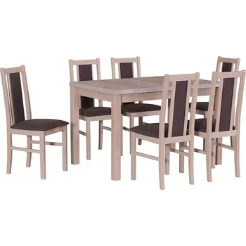 Drewmix Jídelní stůl Max V, 6x židle Boss XIV Cenová skupina: Výběr látek B