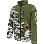 Dětská fleecová mikina Wamu Maskáč - khaki velikost 104-110