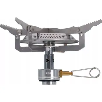 Turistický vařič Universální vařič 1800W SPIDER MIL-TEC (Turistický plynový vařič - plynový vařič na bombu. Nástavec plynové kartuše a hlava hořáku je vyrobena z nerezové oceli. Mosazný regulátor plynu.)