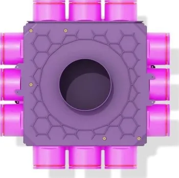 Příslušenství pro vzduchotechniku Jednokanálový čtyřstranný průchozí rozdělovač 12x90/160, MAX-VENT