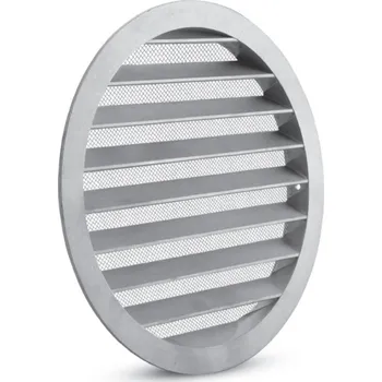 Větrací mřížka Hliníková fasádní ventilační mřížka USAV – stříbrná 80 mm