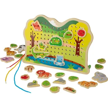 Dřevěná hračka lupilu lupilu® Dřevěná navlékací hra