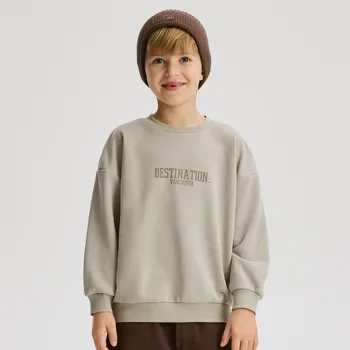 Chlapecká mikina Reserved - Mikina s potiskem - béžová - 963FJ-08X - 963FJ-08X-146