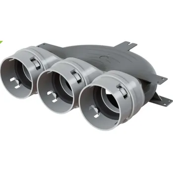 Vzduchotechnické potrubí Rozdělovač 3×75/125 – podlahový – vnější vsuvka