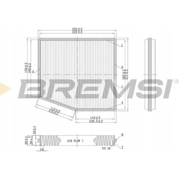 Kabinový filtr Bremsi FC0187C Filtr kabiny / pylový filtr