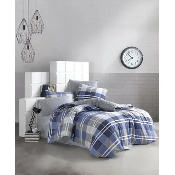 Povlečení Bavlněné povlečení Alex modrý Velikost: 70x90, 140x220 cm