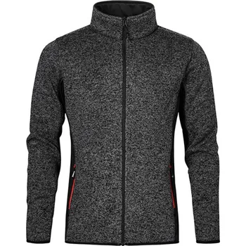 Pánská casual bunda Promodoro Pánská pletená fleecová bunda E7700 Heather Graphite 4XL