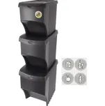 ORION Koš odp. UH 3x22 l černá