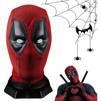 Karnevalová maska Rouška na obličej SSMJ-3606 textilní červená