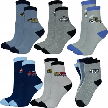 5x TEPLÉ DĚTSKÉ PONOŽKY PRO CHLAPCE, termo froté, zimní froté silné