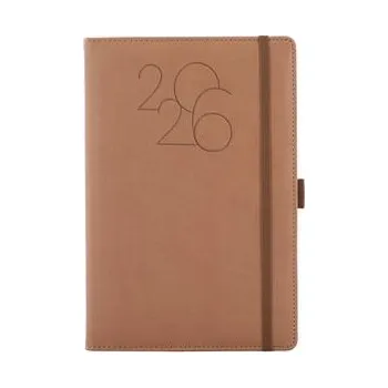 Diář Diář POLY týdenní A5 2026 český - hnědá