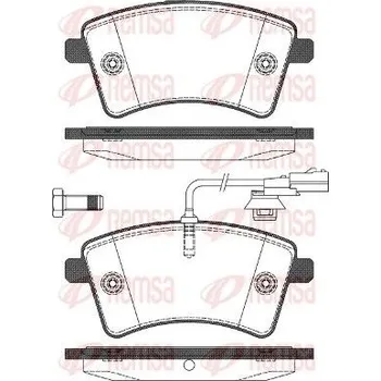 Brzdová destička Sada brzdových destiček, kotoučová brzda REMSA 1351.01