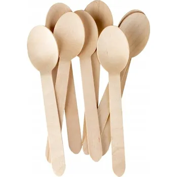 Obraz Dřevěné lžíce Papstar Pure 100 kusů