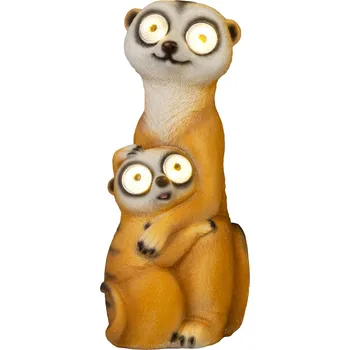 Zahradní dekorace Strend Pro Garden Dekorace Strend Pro Garden, surikaty, solární, 4xLED, 12x11x27,5 cm