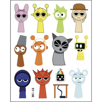 Tetování Dětské dočasné tetování - SPRUNKI (B) (Značka: TAKARA TOMY)