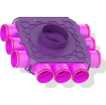 Příslušenství pro vzduchotechniku Jednokanálový třístranný průchozí rozdělovač 9x90/160, MAX-VENT