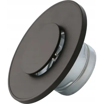 Větrací mřížka Talířový přívodní-odvodní anemostat DARCO, černý 125 mm