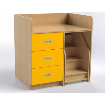 přebalovací pult a komoda Přebalovací pult se 3 zásuvkami a schůdky