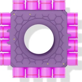 Příslušenství pro vzduchotechniku Jednokanálový čtyřstranný průchozí rozdělovač 16x75/200-200, MAX-VENT