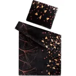 SVITAP sleep well Povlečení mikroflanel Ginkgo černé 140x200, 70x90 cm