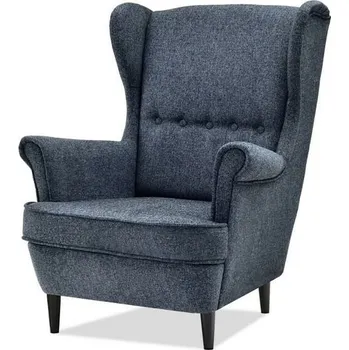 Křeslo MPT Křeslo ušák Malmo - šedomodrý Cenová skupina: Odstín dřeva nožičky