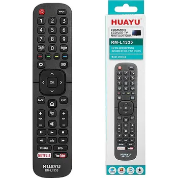 Dálkový ovladač Univerzální dálkový ovladač Huayu RM-L1335 černý