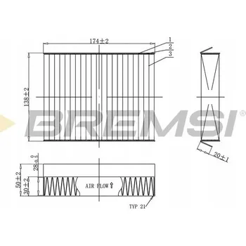 Kabinový filtr KABINOVÝ FILTR ALFA ROMEO 156 1.8 16V T.SPARK 09.97-09.05 77366431