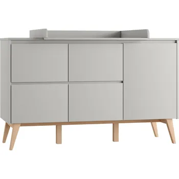 Komoda Pinio Přebalovací komoda Swing 4 zásuvky + 1 dveře L/P - šedá