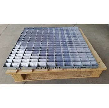 Postelový rošt Lisovaný podlahový rošt - slunolam PRO-66/33-30/3 - ocel-zinkovaná - 663x700