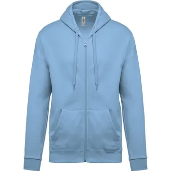 Pánská mikina KARIBAN Pánská mikina na zip s kapucí K479 Barva: Modrá nebeská, Velikost: 3XL