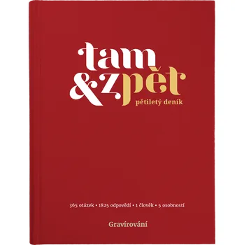 Zápisník Pětiletý deník - 125 x 165 mm, červený