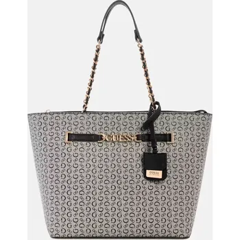 GUESS dámská velká kabelka Rhiannon šedá logová