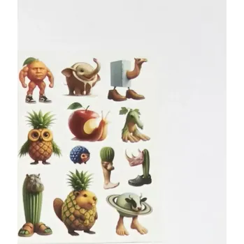 Odstranitelné tetování Dětské dočasné tetování - ITALIAN BRAINROT - SVÍTÍCÍ VE TMĚ (A) (Značka: TAKARA TOMY)