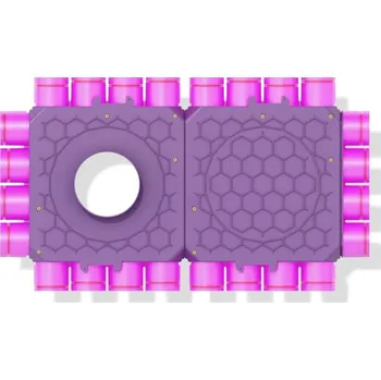 Příslušenství pro vzduchotechniku Rozdělovač čtyřstranný jednokanálový 24x75/160-160, MAX-VENT