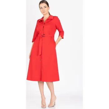 Dámské šaty ŠATY AXELLO KOŠILOVÉ ČERVENÉ39205 Velikost: 48