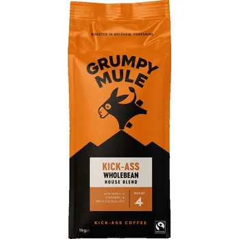Káva Grumpy Mule Kick Ass House zrnková káva Arabica 1kg