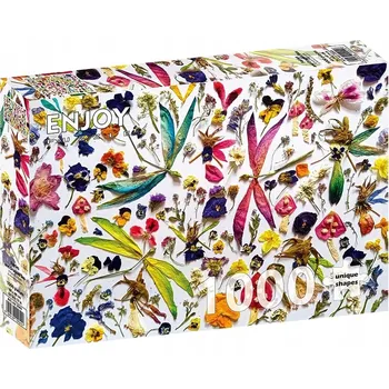 Puzzle PUZZLE 1000 dílků KVĚTINY A VÁŽKY, ENJOY