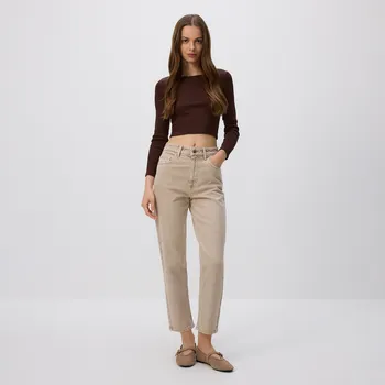 Dámské džíny Reserved - Džíny mom fit - pšeničná - 768FZ-12J - 768FZ-12J-40