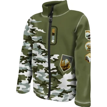 Dětská fleecová mikina Wamu Maskáč - khaki velikost 152-158