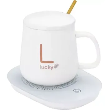 Sada keramického hrnku s elektrickým ohřívačem Lucky v dárkovém balení