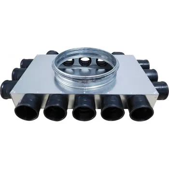 Vzduchotechnické potrubí Rozdělovač čtyřstranný jednřadý 16x50/200 (3+5+3+5) samotesnicí