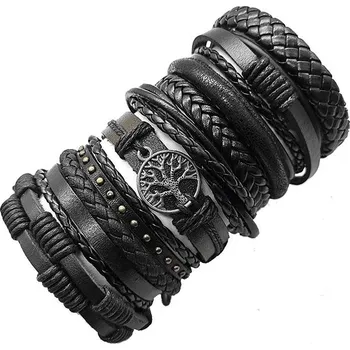 Náramek Predator Kožený náramek – sada 10 ks - Q333
