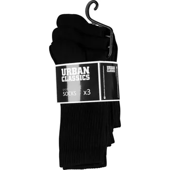 Dámské ponožky Unisex ponožky Urban Classics Sport Socks 3-Pack velikost 39-42 black