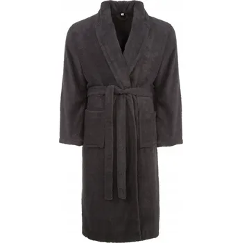 Dámský župan DÁMSKÝ BAVLNĚNÝ ŽUPAN HOTELOVÝ GRAFITOVÝ S/M